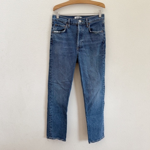 Agolde Riley High Rise Straight Crop Jean Size 26 - Picture 2 of 8
